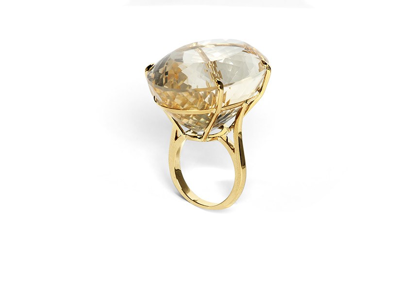 Gold Ring With Citrin