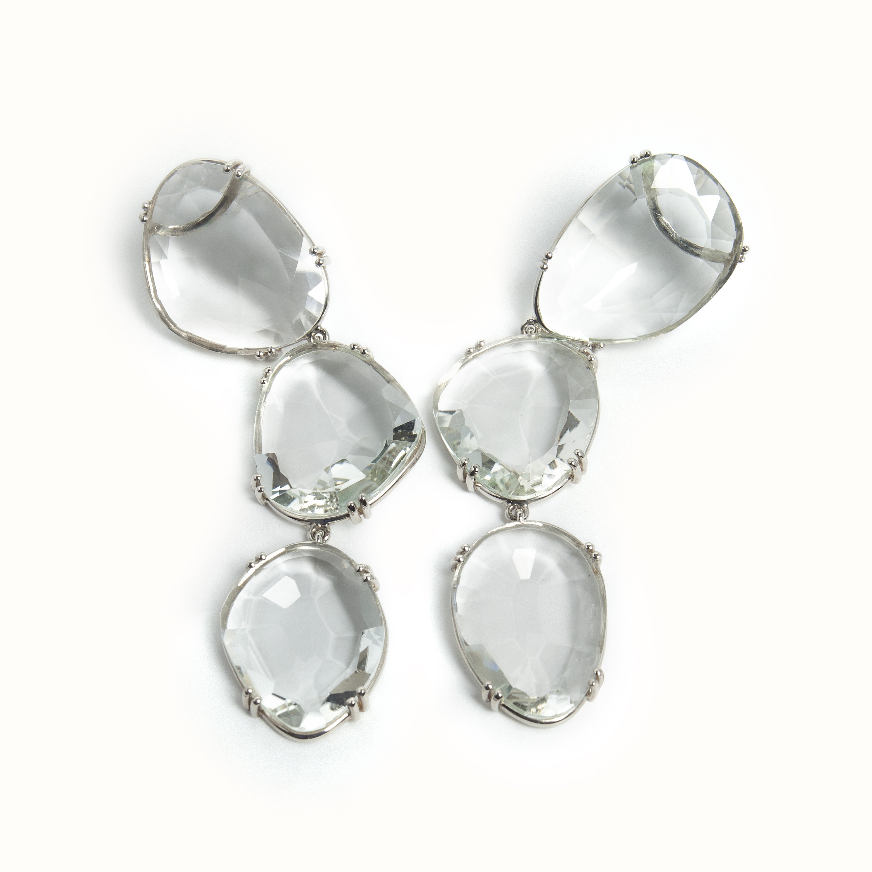 Silver Earrings with Rock Cristal