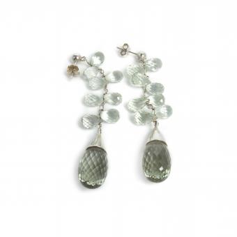 Silver Earrings With Crisoberyl