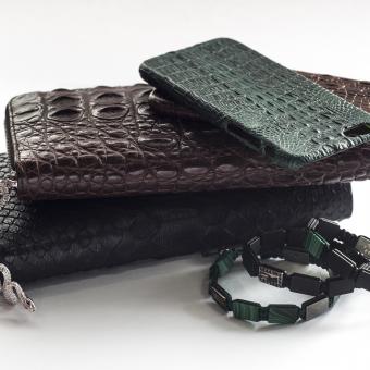 Silver and Croco Skin Acessories